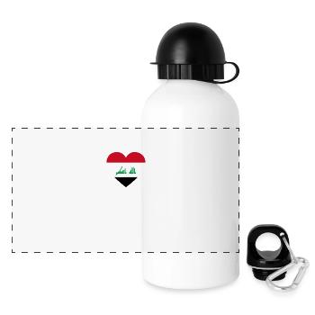 Love Love gift iraq iraq - Panoramic Thermal Bottle with Lid 500 ml - white - Front
