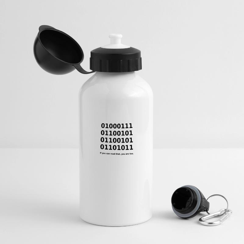Binary / Binary Code Binary Code Funny T-Shirt Panoramic Thermal Bottle with Lid 500 ml