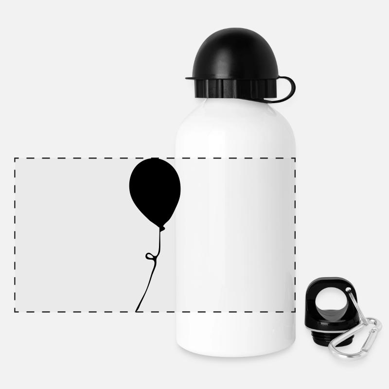 balloon - Panorama Trinkflasche mit Deckel 500 ml - Weiß