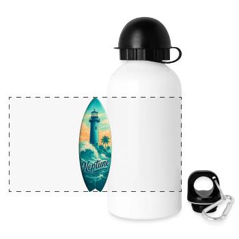 Planche de surf Neptune Lighthouse - Gourde panoramique avec couvercle 500 ml - blanc - Devant