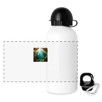 Kelp forest - Panoramic Thermal Bottle with Lid 500 ml - white - Front
