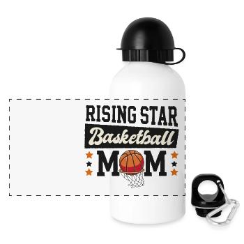 Rising Star Basketball Mom - Panoramic Thermal Bottle with Lid 500 ml - white - Front