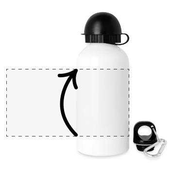 pfeil - Panorama Trinkflasche mit Deckel 500 ml - Weiß - Vorne