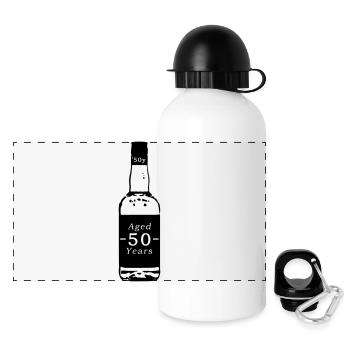 50 years - whiskey - Panoramic Thermal Bottle with Lid 500 ml - white - Front