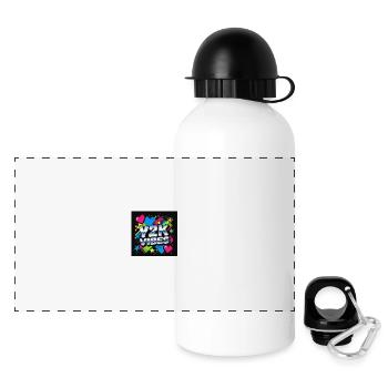 Y2K Vibes Neon Design - Panoramic Thermal Bottle with Lid 500 ml - white - Front