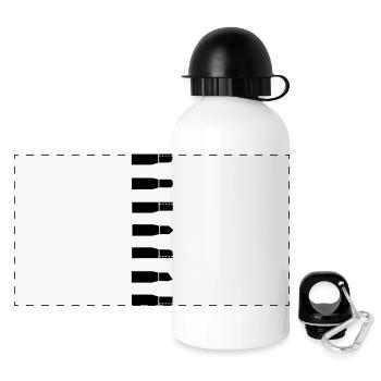 Lathe tools - Panoramic Thermal Bottle with Lid 500 ml - white - Front
