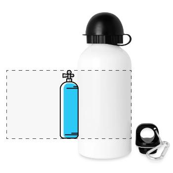 Oxygen diving icon - Panoramic Thermal Bottle with Lid 500 ml - white - Front