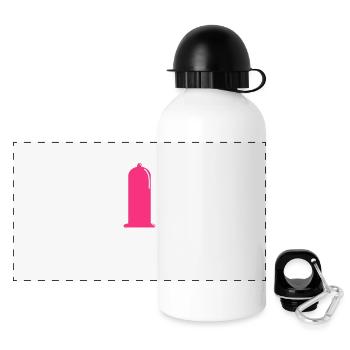 Condom Condom Safer Sex HIV Prevention 2c - Panoramic Thermal Bottle with Lid 500 ml - white - Front