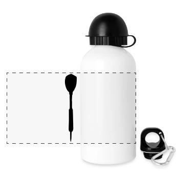 dartpfeil - Panorama Trinkflasche mit Deckel 500 ml - Weiß - Vorne