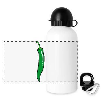 Hot chilli pepper chilli peppers - Panoramic Thermal Bottle with Lid 500 ml - white - Front