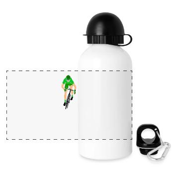 Sprinter sur le vélo de route - Gourde panoramique avec couvercle 500 ml - blanc - Devant