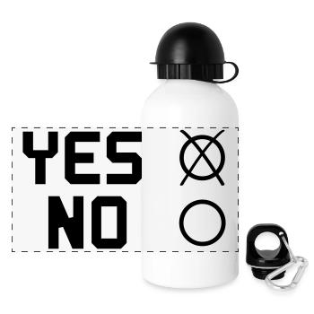 YES no - Panoramic Thermal Bottle with Lid 500 ml - white - Front