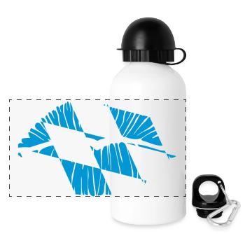 Kuss Bayern - Panorama Trinkflasche mit Deckel 500 ml - Weiß - Vorne