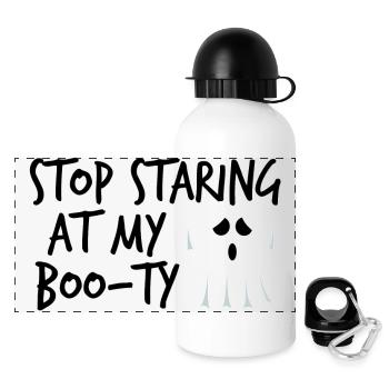 Halloween: Cessez de regarder fixement à My Boo-Ty - Gourde panoramique avec couvercle 500 ml - blanc - Devant