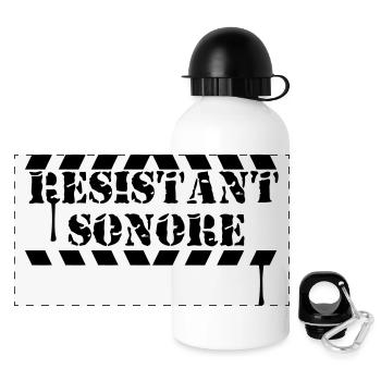 klingen resistent - Panorama Trinkflasche mit Deckel 500 ml - Weiß - Vorne