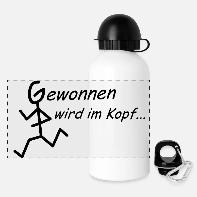 laeufer6 - Panorama Trinkflasche mit Deckel 500 ml - Weiß