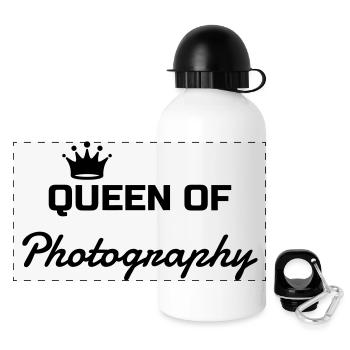 Photographer Photo Fotograf Photographe - Panoramic Thermal Bottle with Lid 500 ml - white - Front