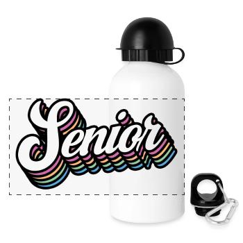 Senior Class Of 2023 Retro Graduation Party Gift - Panoramic Thermal Bottle with Lid 500 ml - white - Front
