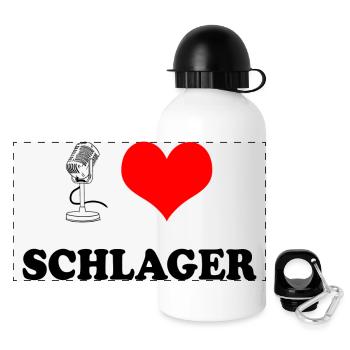 I love Schlager - Panoramic Thermal Bottle with Lid 500 ml - white - Front