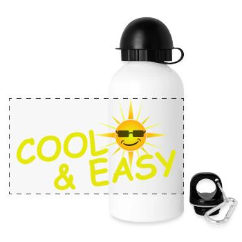 COOL & EASY - Panoramic Thermal Bottle with Lid 500 ml - white - Front