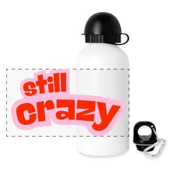 still crazy - Panorama Trinkflasche mit Deckel 500 ml - Weiß - Vorne
