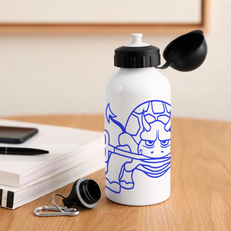 Turtle Devil Hell Trident Evil Demon Cool Panoramic Thermal Bottle with Lid 500 ml