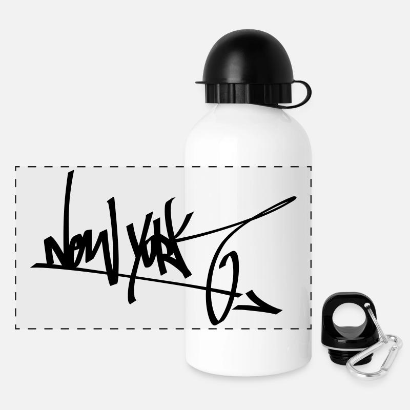 graffity new york 01 - Panoramic Thermal Bottle with Lid 500 ml - white