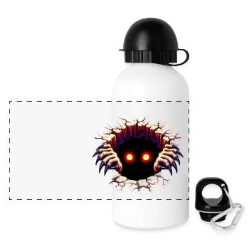 Monstre de trou - Gourde panoramique avec couvercle 500 ml - blanc - Devant