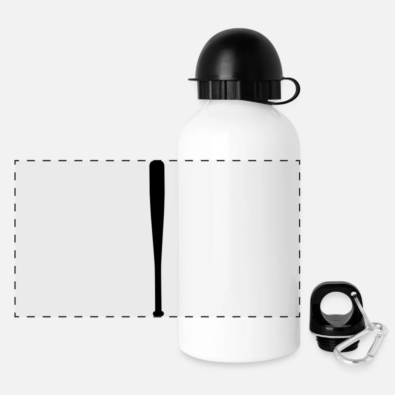 baseball bat - Panoramic Thermal Bottle with Lid 500 ml - white