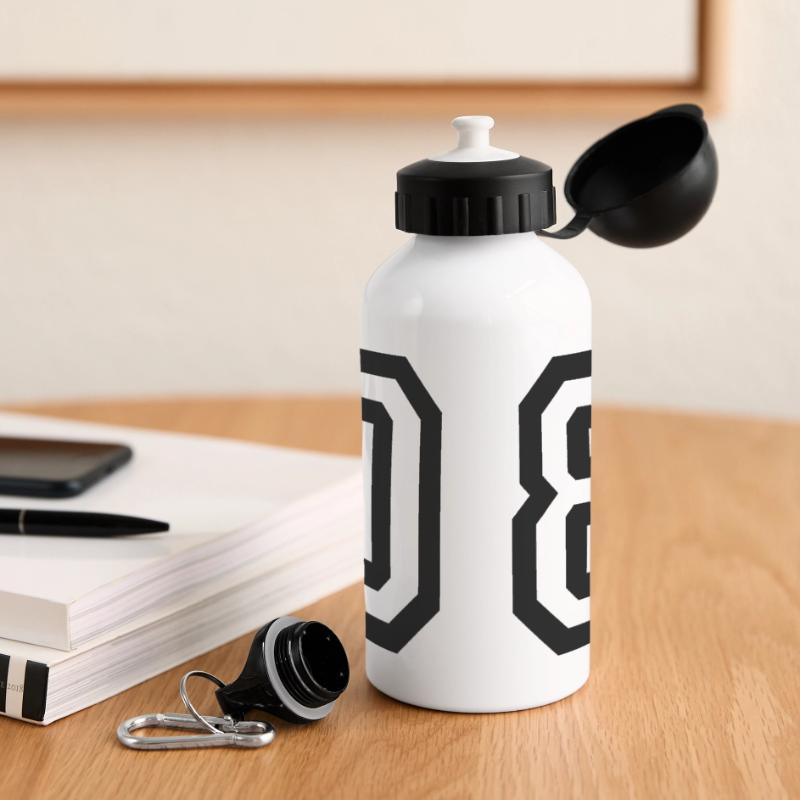 number - 08 - zero eight Panoramic Thermal Bottle with Lid 500 ml