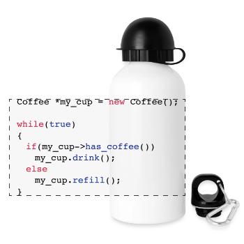 drink_coffe_c ++ - Panoramic Thermal Bottle with Lid 500 ml - white - Front