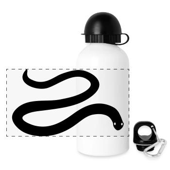 schlange reptil eidechse gekko gift snake wurm - Panorama Trinkflasche mit Deckel 500 ml - Weiß - Vorne
