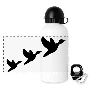 ducks - Panorama Trinkflasche mit Deckel 500 ml - Weiß - Vorne