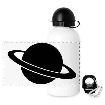planeten - Panorama Trinkflasche mit Deckel 500 ml - Weiß - Vorne