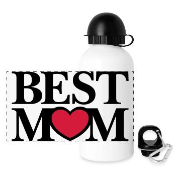 Best Mom - Panorama Trinkflasche mit Deckel 500 ml - Weiß - Vorne