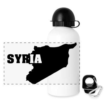 Syrie (ID: 002004) - Gourde panoramique avec couvercle 500 ml - blanc - Devant