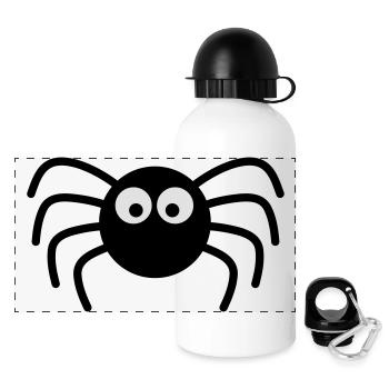 Spinne - Panorama Trinkflasche mit Deckel 500 ml - Weiß - Vorne