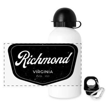 Richmond Virginia – Vintage Städte-Design - Panorama Trinkflasche mit Deckel 500 ml - Weiß - Vorne