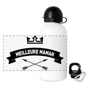 Meilleure Maman - Fête des Mères - Gourde panoramique avec couvercle 500 ml - blanc - Devant