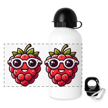 Raspberry Comic - Panoramic Thermal Bottle with Lid 500 ml - white - Front