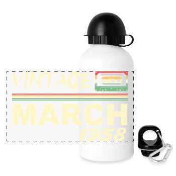 März 1958 - Panorama Trinkflasche mit Deckel 500 ml - Weiß - Vorne