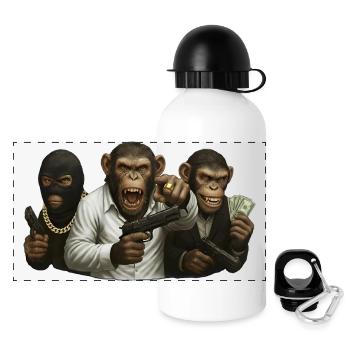 Planet of Criminals - Panoramic Thermal Bottle with Lid 500 ml - white - Front