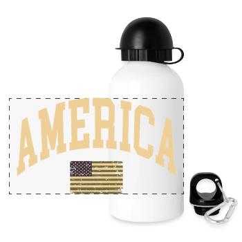 America Camouflage Flag - Panoramic Thermal Bottle with Lid 500 ml - white - Front