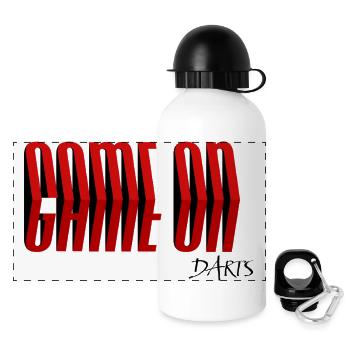 game on darts - Panoramic Thermal Bottle with Lid 500 ml - white - Front