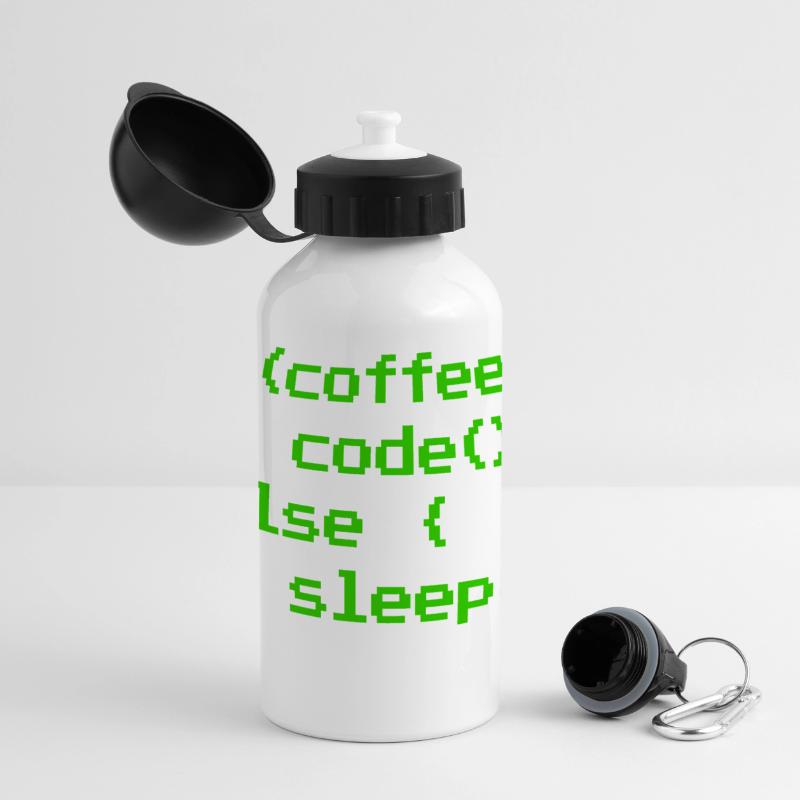 No Coffee No Code Programmer Computer Scientist Panoramic Thermal Bottle with Lid 500 ml
