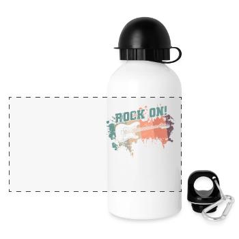 Rock on Music Style Genre Guitar Rock Band - Panoramic Thermal Bottle with Lid 500 ml - white - Front