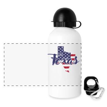 Texas en Amérique Flag Outline Map State - Gourde panoramique avec couvercle 500 ml - blanc - Devant