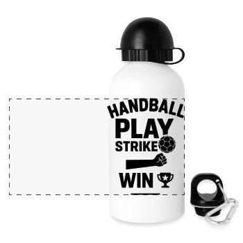 Handball spielt gewinnt Handball Handball Spieler Sport - Panorama Trinkflasche mit Deckel 500 ml - Weiß - Vorne