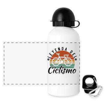 Leyenda del ciclismo Regalo de ciclismo - Gourde panoramique avec couvercle 500 ml - blanc - Devant