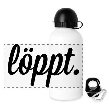 löppt - Panorama Trinkflasche mit Deckel 500 ml - Weiß - Vorne